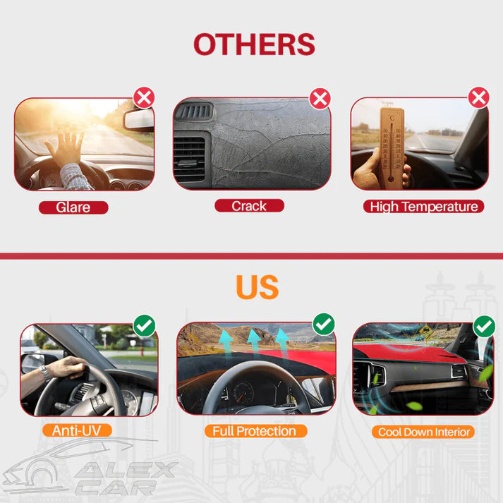 Apex Custom Fit Dashboard Mat Cover For Sedan, Hatchback, , MPV, Truck, SUV etc